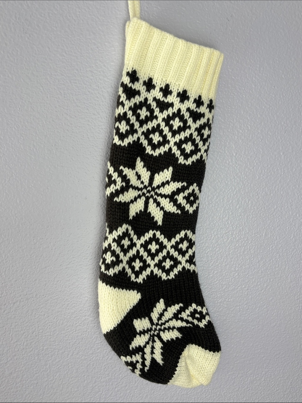 Wondershop Casual Fair Isle Snowflake Christmas Stocking